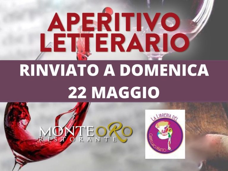 aperitivo letterario rinviato domenica 22 maggio